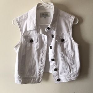 Basic white jean jacket